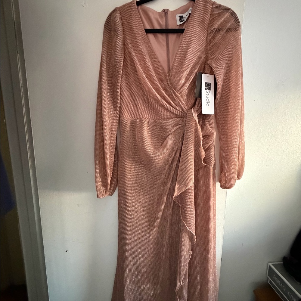 Studio Women's Blush Long Sleeve Wrap Dress